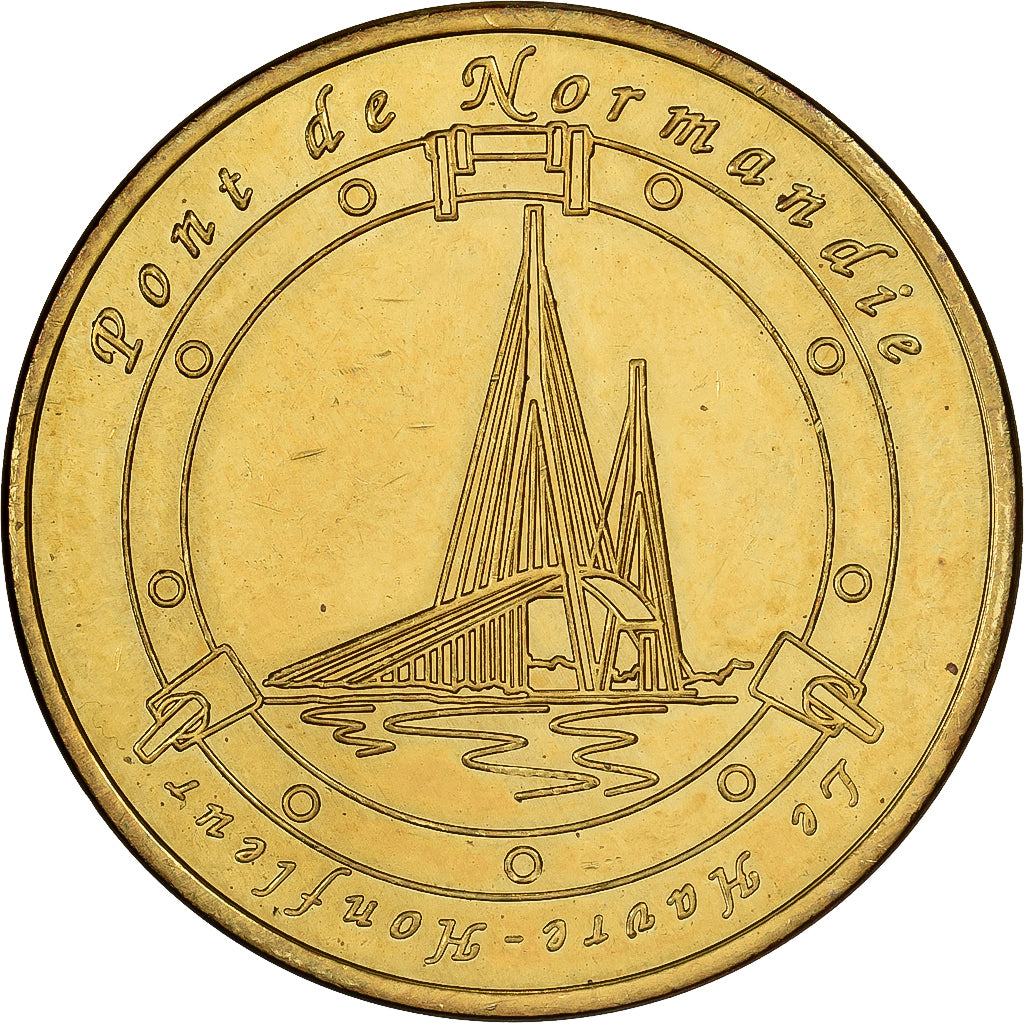 Francia, ficha, Honfleur - Le pont de Normandie, 2008, Rame-nichel-alluminio