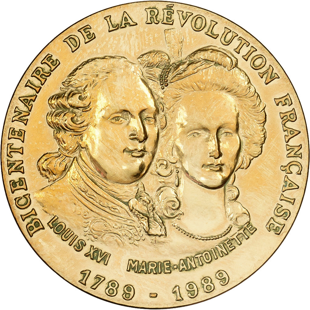 Frankreich, Medaille, Bicentenaire de la Révolution Française - Louis XVI et