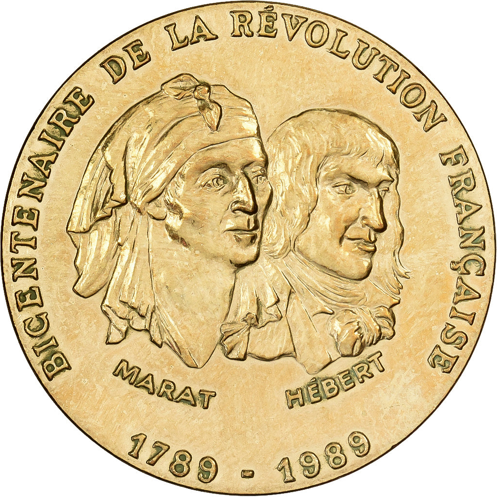 France, Medal, Bicentenaire de la Révolution Française - Marat et Hébert