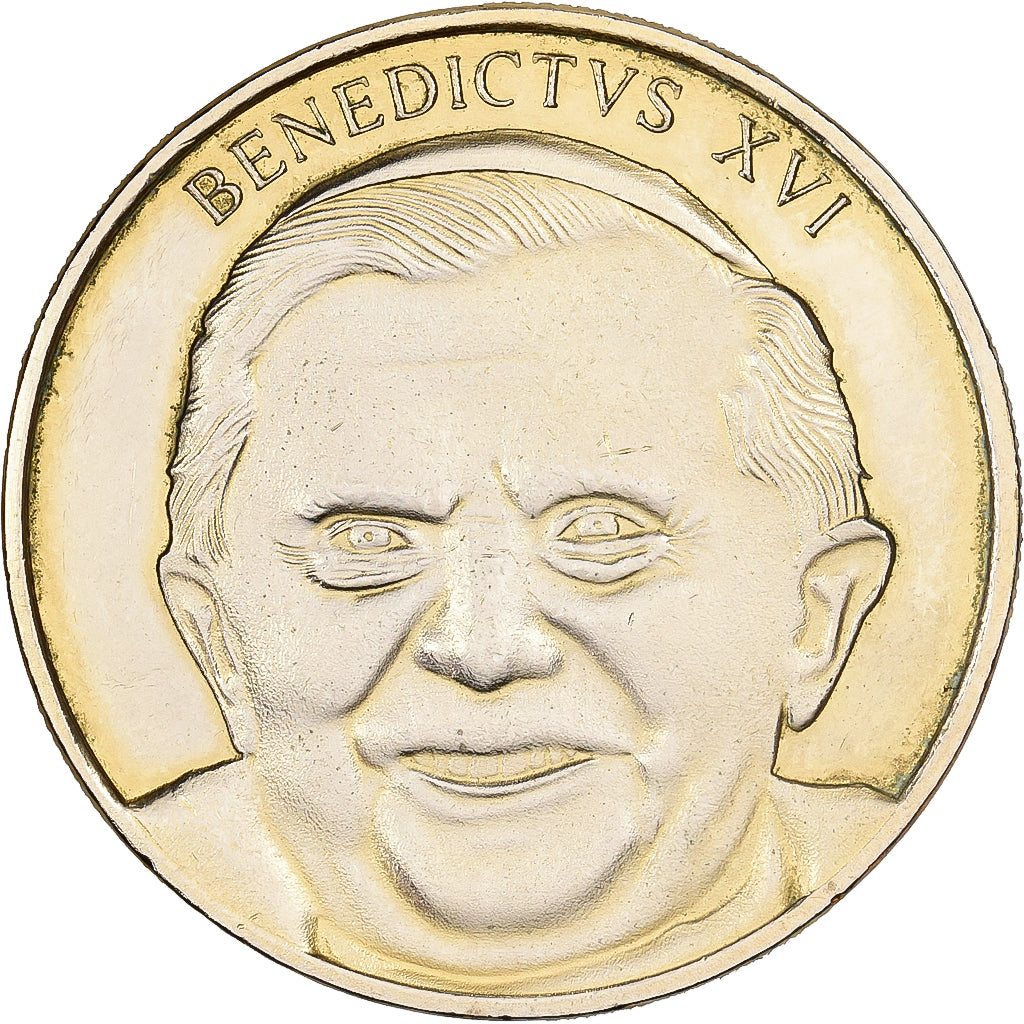 CITTÀ DEL VATICANO, ficha, Benoit XVI, Rame-nichel, BB