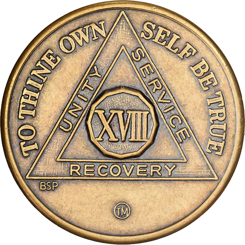 Francia, ficha, Jeton des Alcooliques Anonymes - Alcoholics Anonymous, Ottone