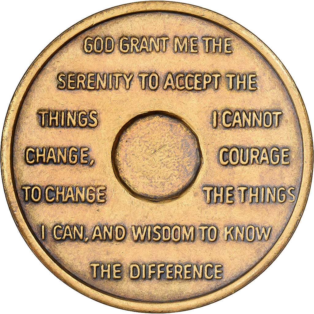 Francia, ficha, Jeton des Alcooliques Anonymes - Alcoholics Anonymous, Ottone