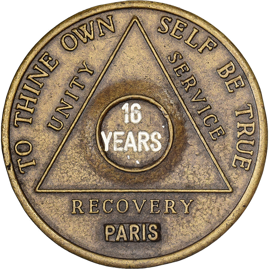 França, Token, Jeton des Alcooliques Anonymes - Alcoholics Anonymous, Latão
