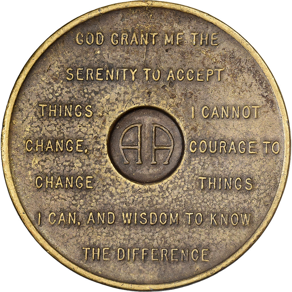 França, Token, Jeton des Alcooliques Anonymes - Alcoholics Anonymous, Latão