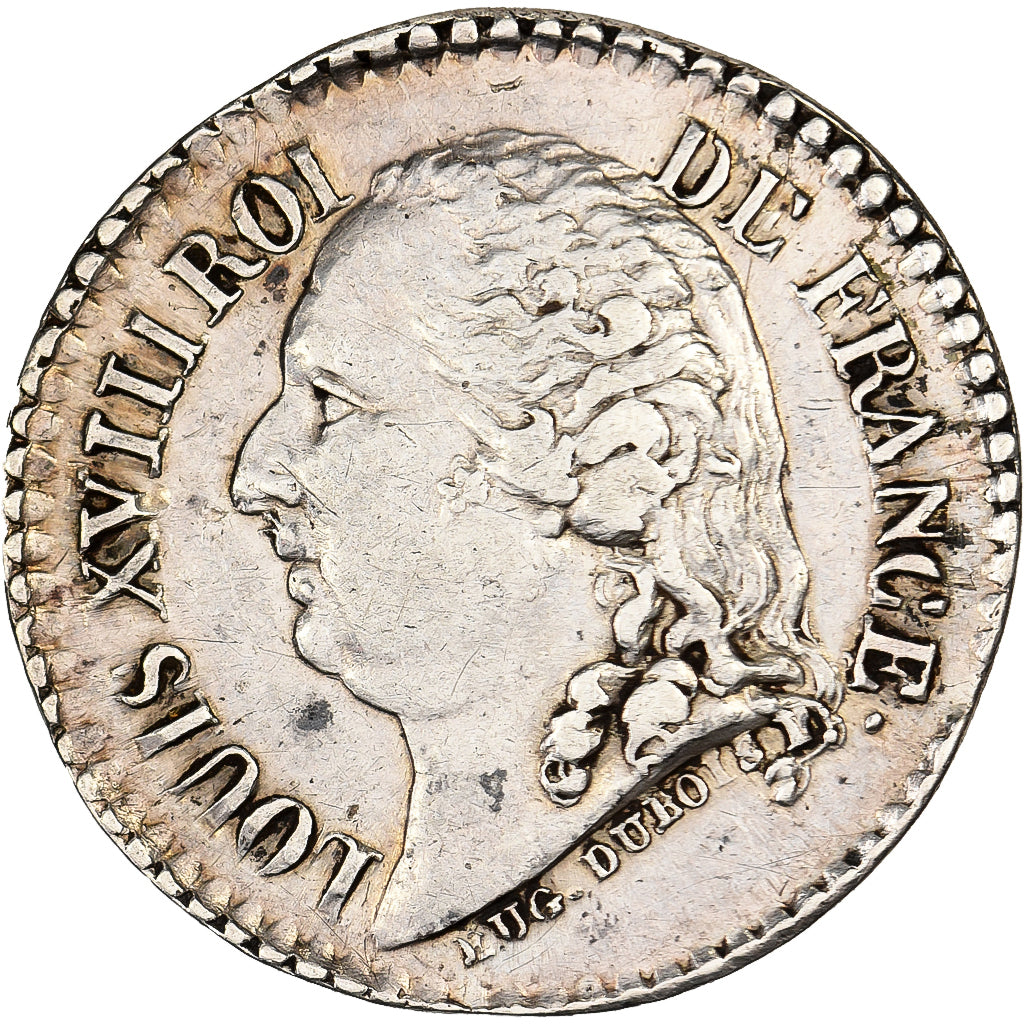 Francia, Quinaire, Louis XVIII et Henri IV, Argento, BB+