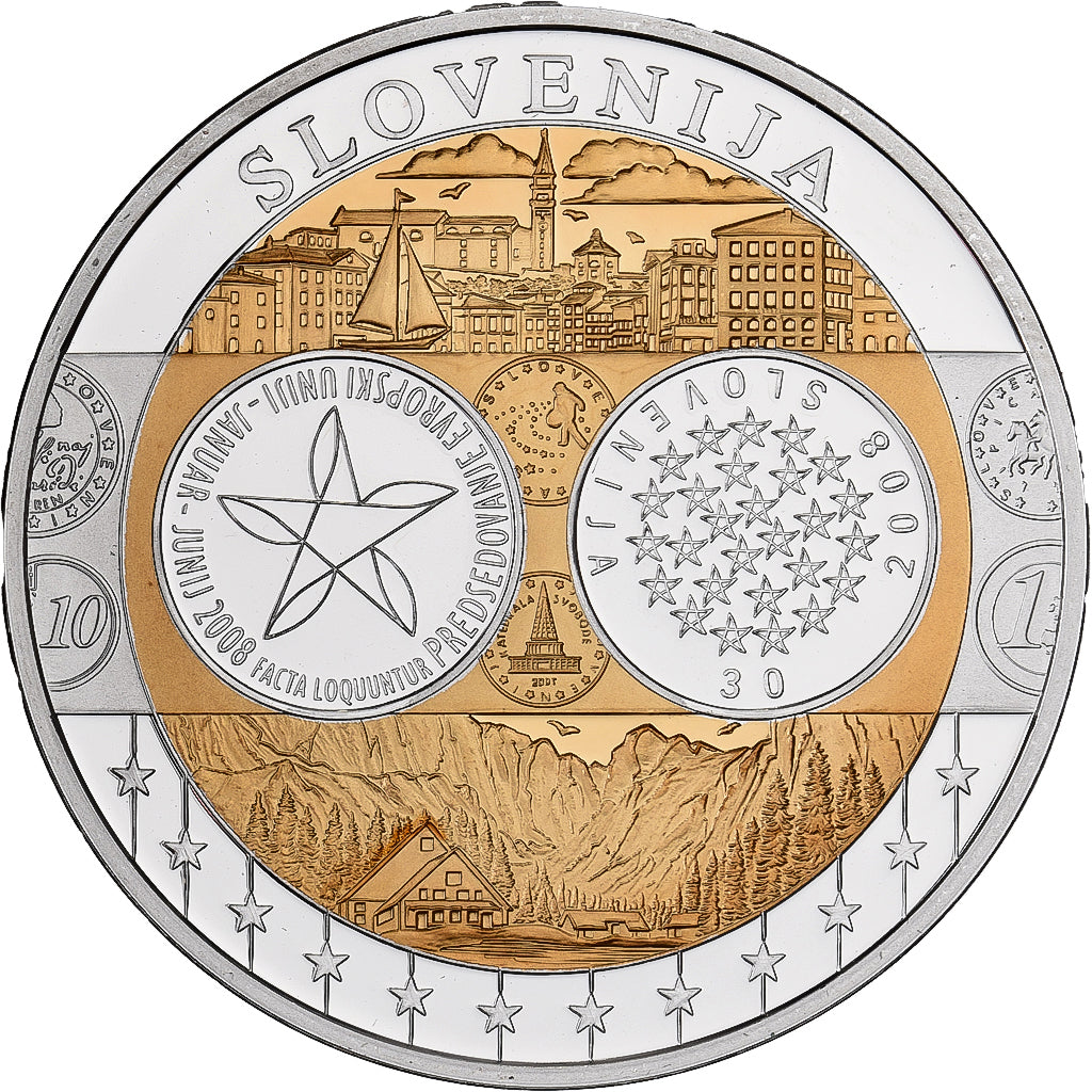 Slovenia, Medal, L'Europe, Silver Plated Copper, MS(65-70)