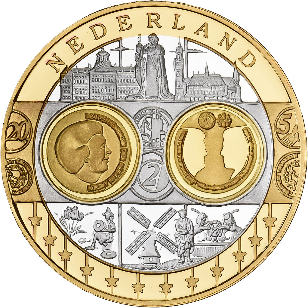 Países Baixos, medalha, L'Europe, Cobre Revestido a Prata, MS(65-70)