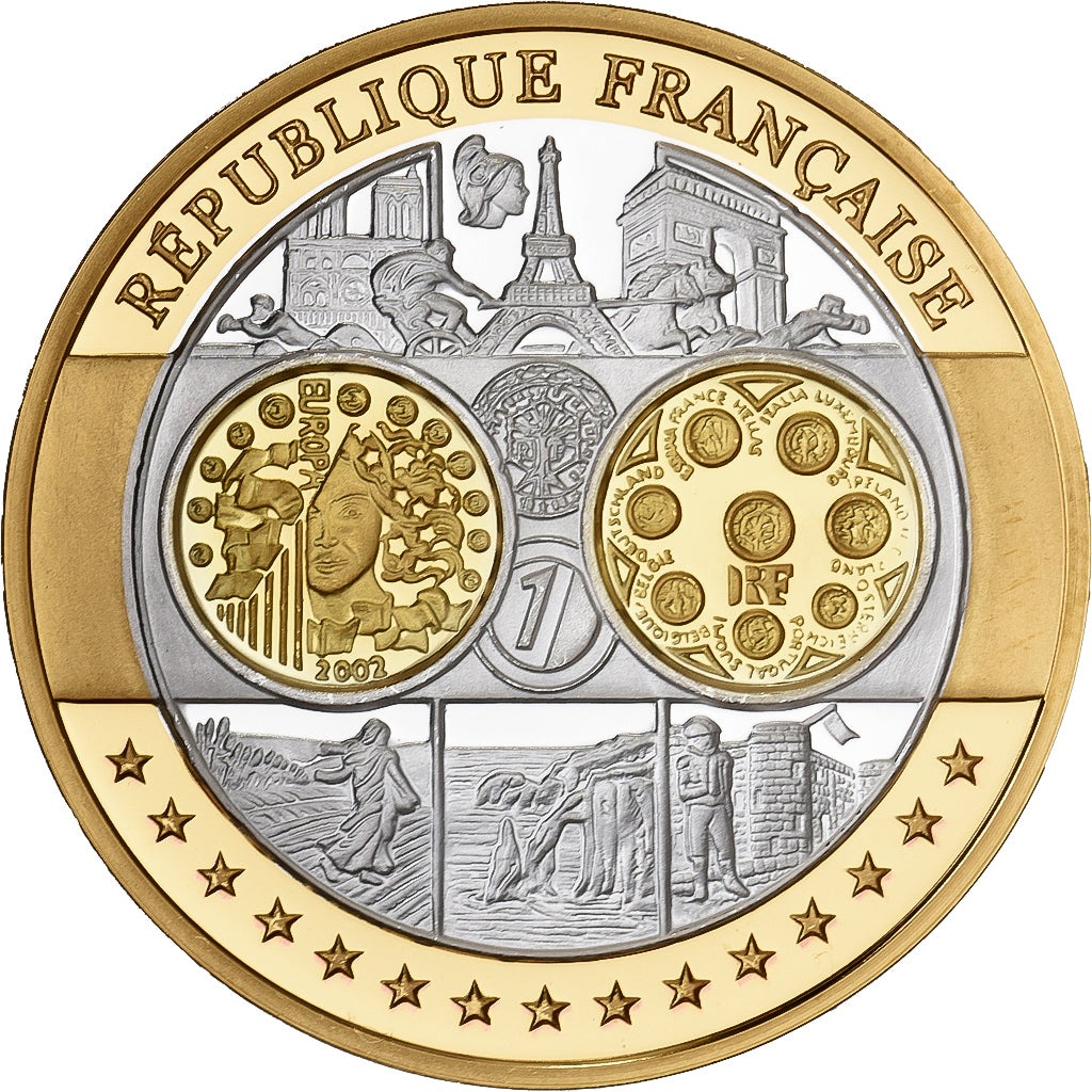 Frankreich, Medaille, L'Europe, Silver Plated Copper, FDC, STGL