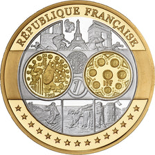 Frankreich, Medaille, L'Europe, Silver Plated Copper, FDC, STGL