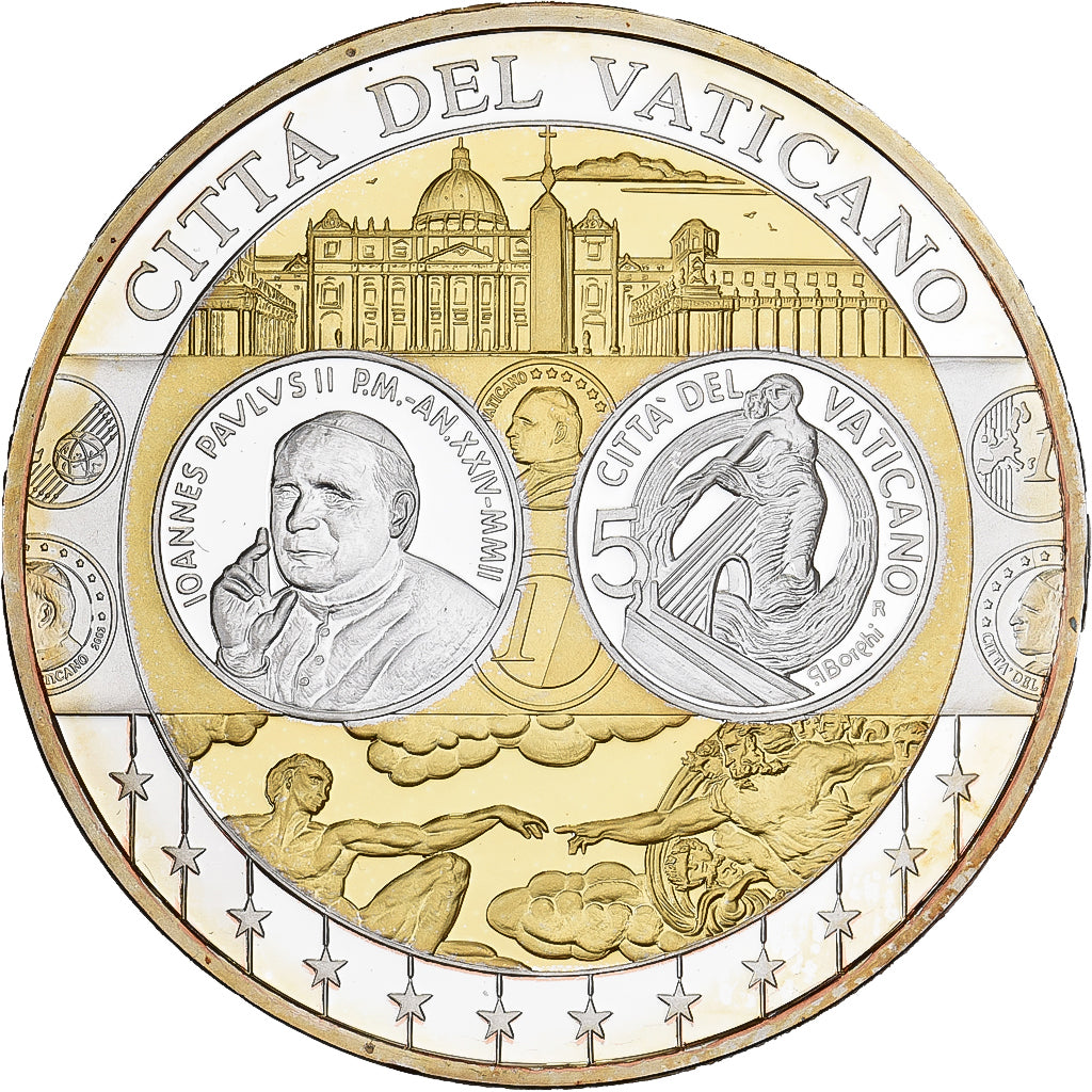 CITTÀ DEL VATICANO, medaglia, L'Europe, Rame placcato argento, FDC, FDC