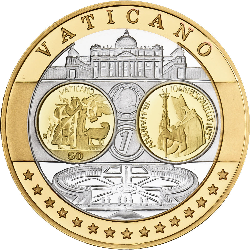 CIUDAD DEL VATICANO, medalla, L'Europe, Plata chapada en cobre, FDC, FDC