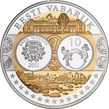 Estonia, Medal, L'Europe, Silver Plated Copper, FDC, MS(65-70)
