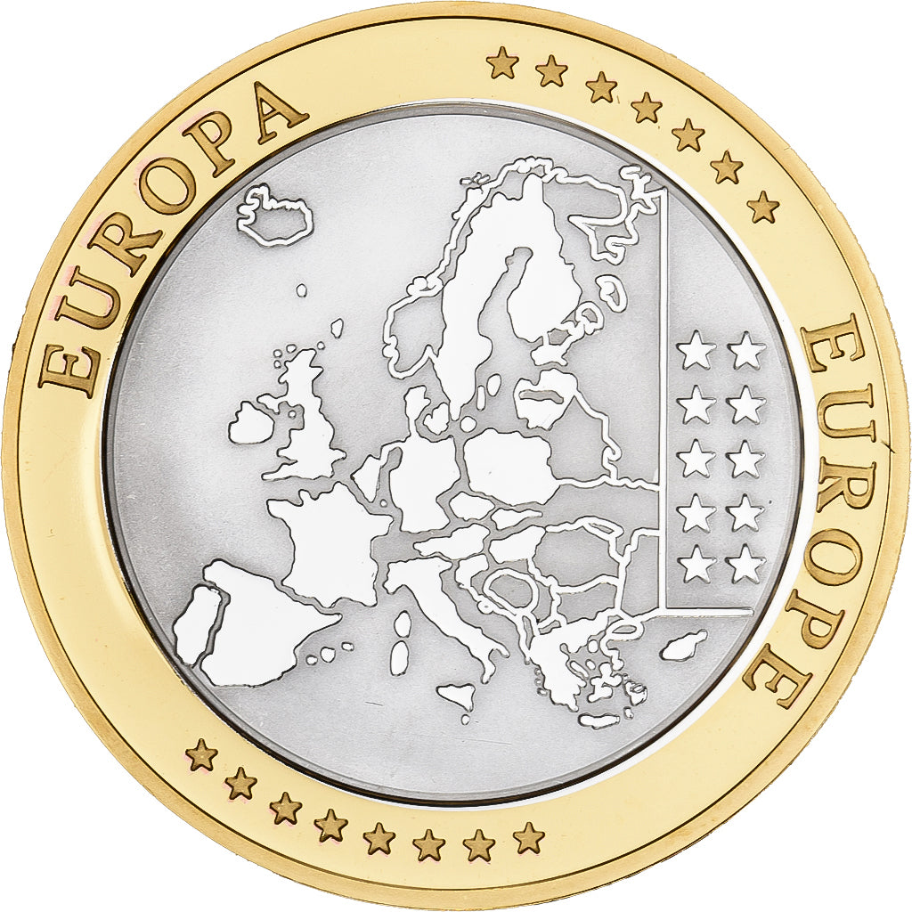 Belgium, Medal, L'Europe, Silver Plated Copper, FDC, MS(65-70)