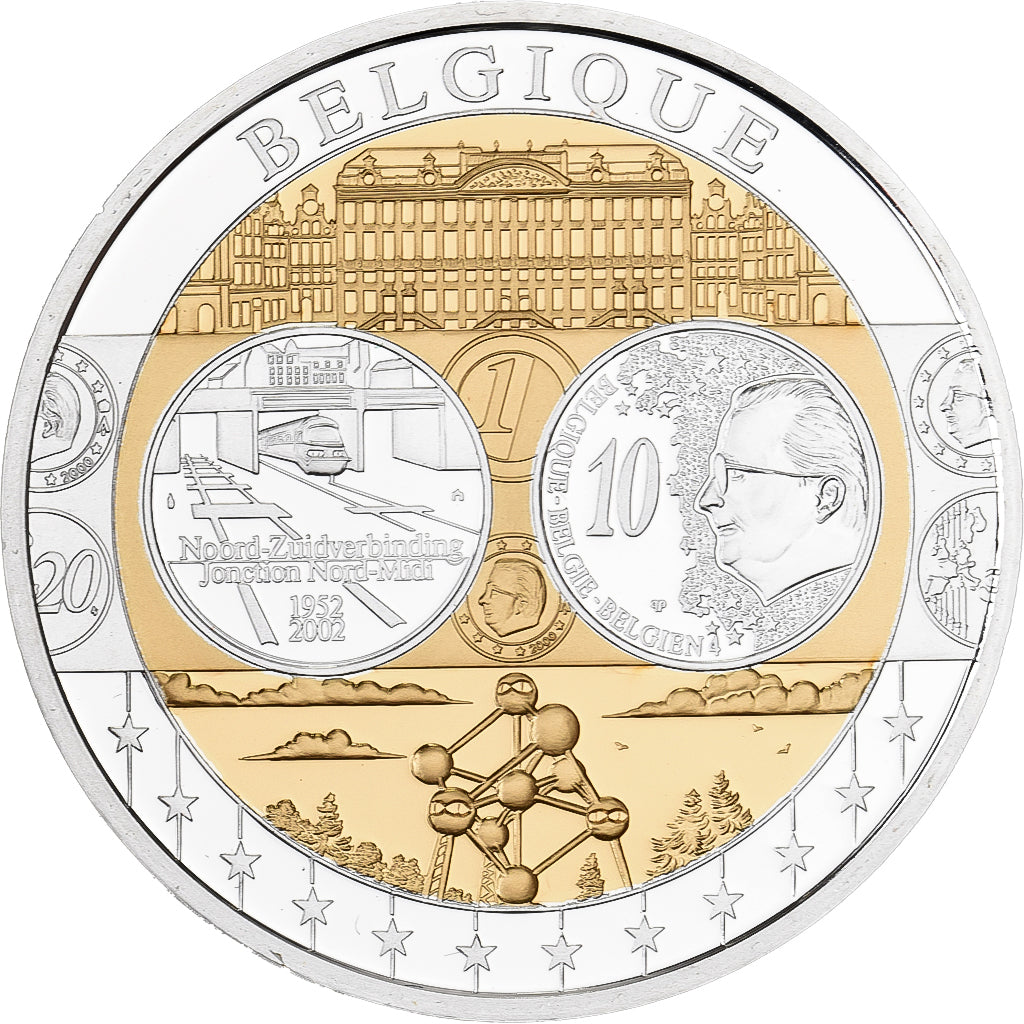 Bélgica, medalla, L'Europe, Plata chapada en cobre, FDC, FDC