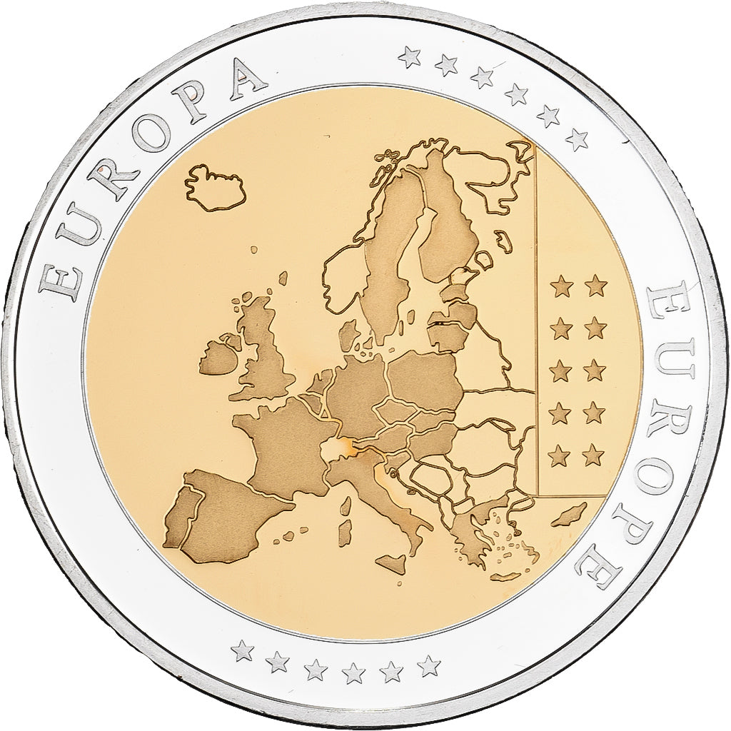 Bélgica, medalla, L'Europe, Plata chapada en cobre, FDC, FDC