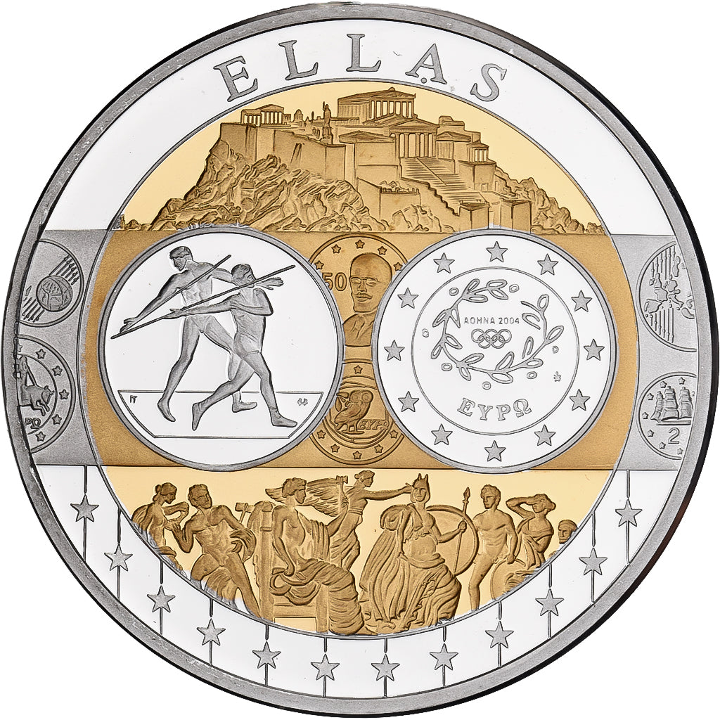 Greece, Medal, L'Europe, Silver Plated Copper, FDC, MS(65-70)