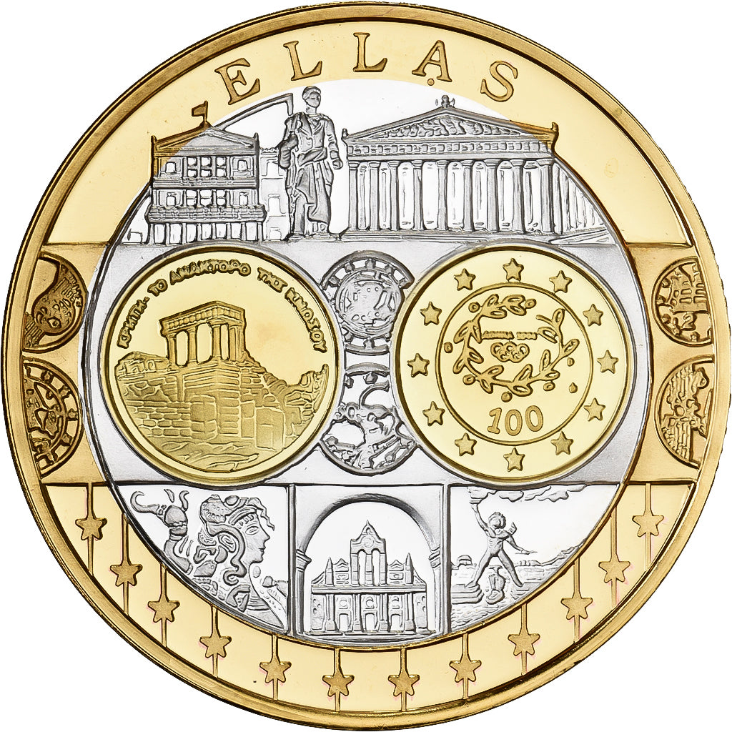 Greece, Medal, L'Europe, Silver Plated Copper, FDC, MS(65-70)