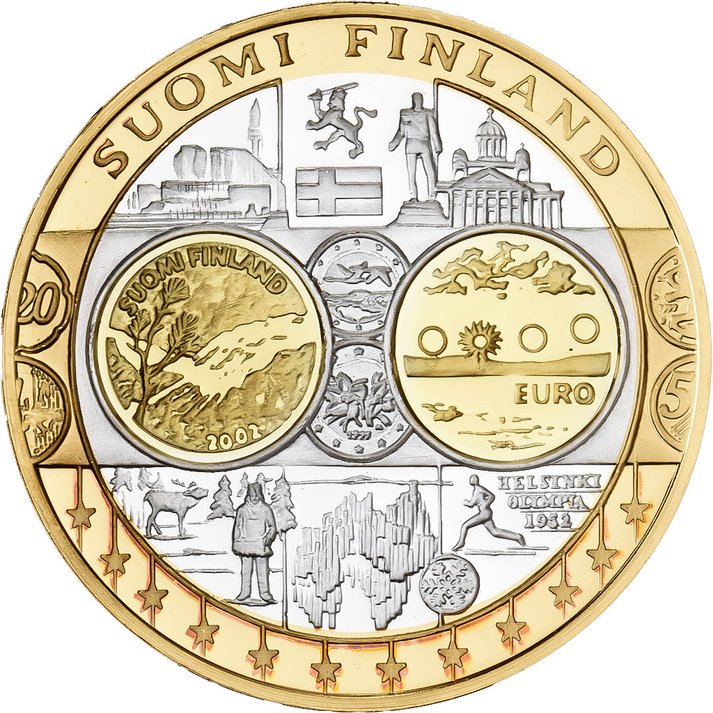 Finland, Medaille, L'Europe, Silver Plated Copper, FDC, FDC