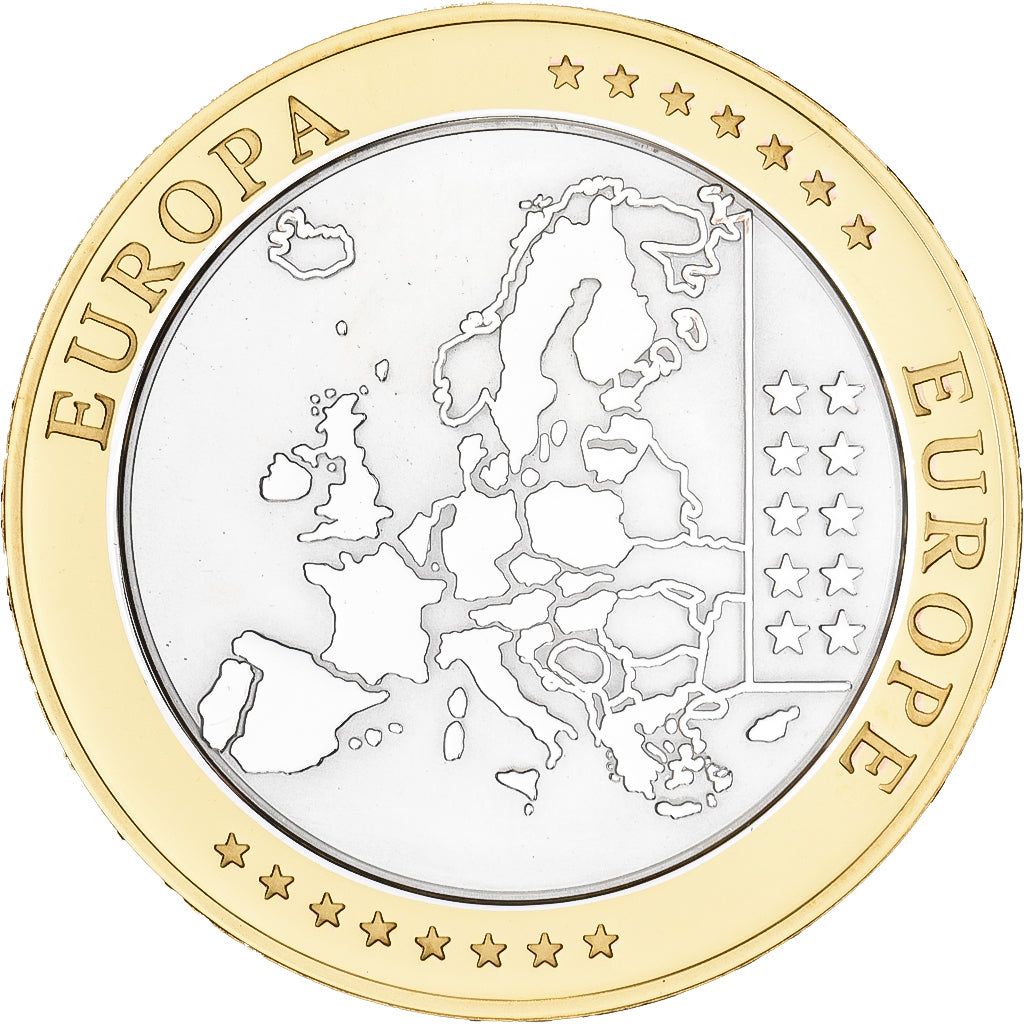 San Marino, medalha, L'Europe, Cobre Revestido a Prata, FDC, MS(65-70)