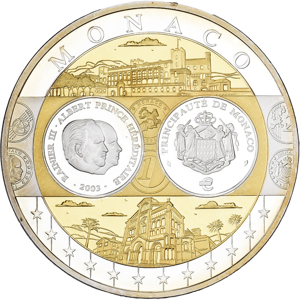 Monaco, medaglia, L'Europe, Rame placcato argento, FDC, FDC