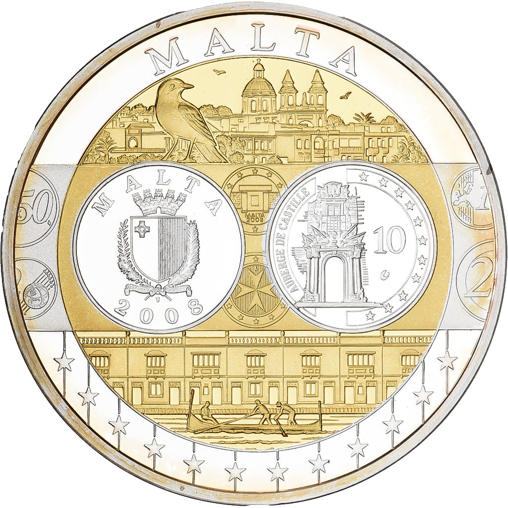Malta, Medaille, L'Europe, Silver Plated Copper, FDC, STGL