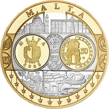 Malta, medalla, L'Europe, Plata chapada en cobre, FDC, FDC
