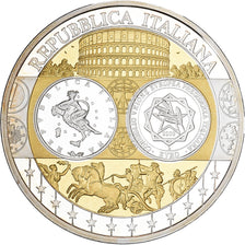 Italy, Medal, L'Europe, Silver Plated Copper, FDC, MS(65-70)