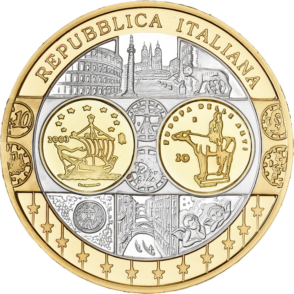 Italie, Médaille, L'Europe, Cuivre plaqué Argent, FDC, FDC