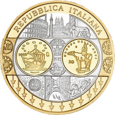 Italy, Medal, L'Europe, Silver Plated Copper, FDC, MS(65-70)