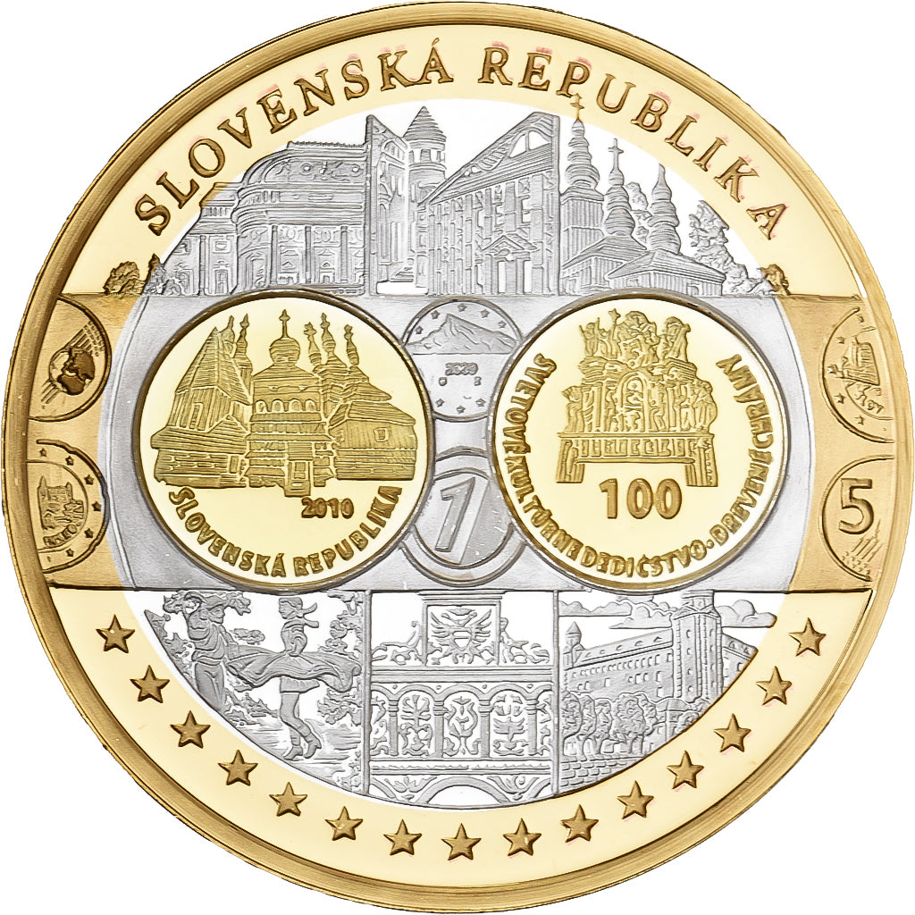 Slowakije, Medaille, L'Europe, Silver Plated Copper, FDC, FDC