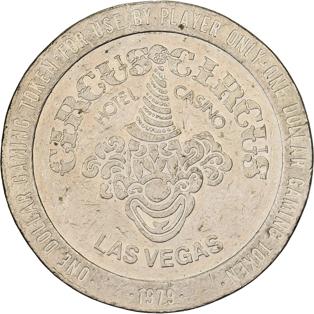 Stati Uniti, ficha, Dollar Gaming, Las Vegas, 1979, Métal, MB+