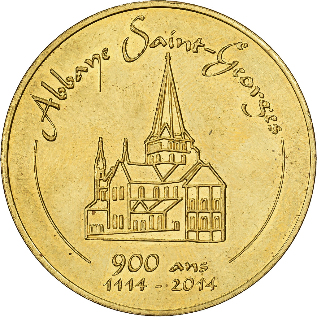 Frankreich, Medaille, Abbaye de Saint-Georges, 2014, Copper-nickel Aluminium, SS