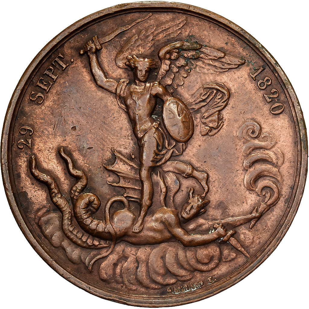 Frankreich, Medaille, Naissance du Comte de Chambord, 1820, Kupfer, Gayrard, SS