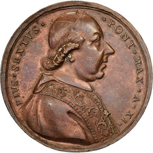 CIUDAD DEL VATICANO, medalla, Le Pape Pie VI, 1785, Bronce, MBC+