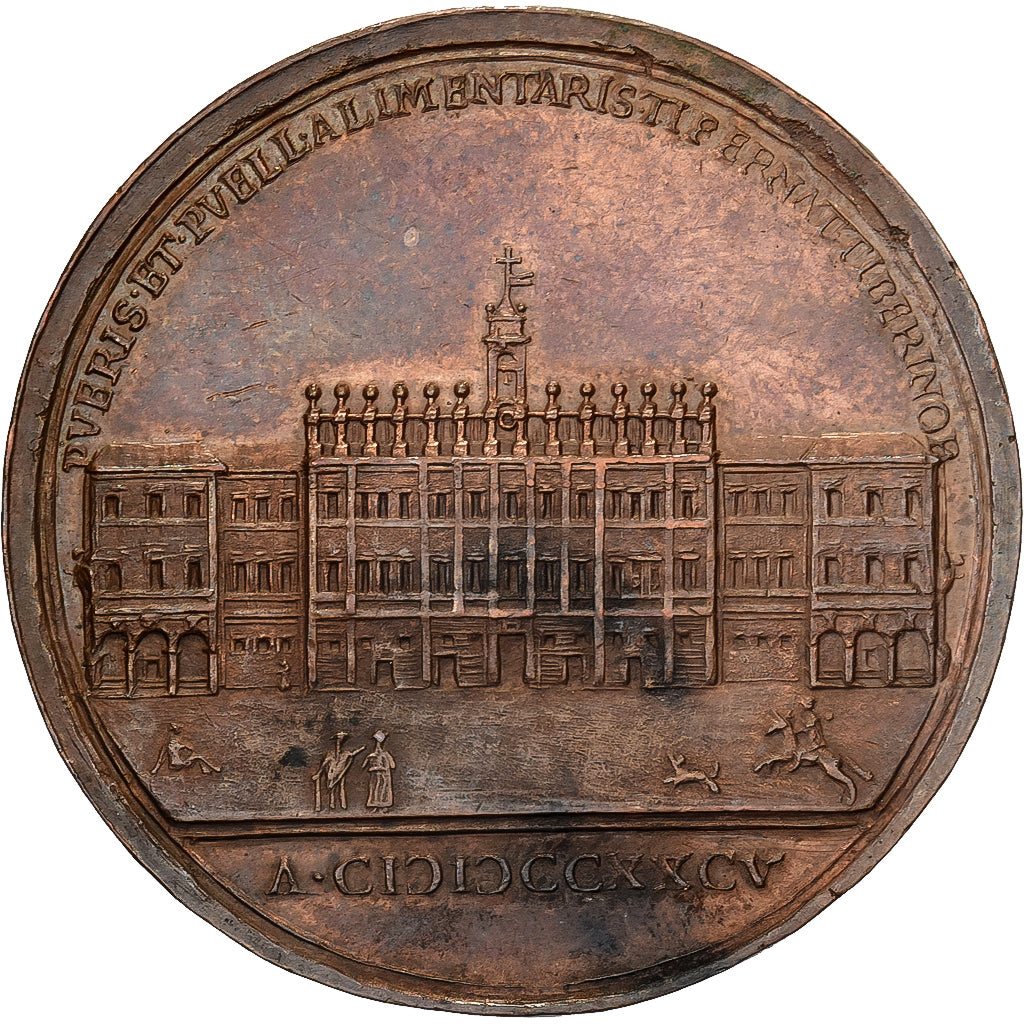 CIUDAD DEL VATICANO, medalla, Le Pape Pie VI, 1785, Bronce, MBC+