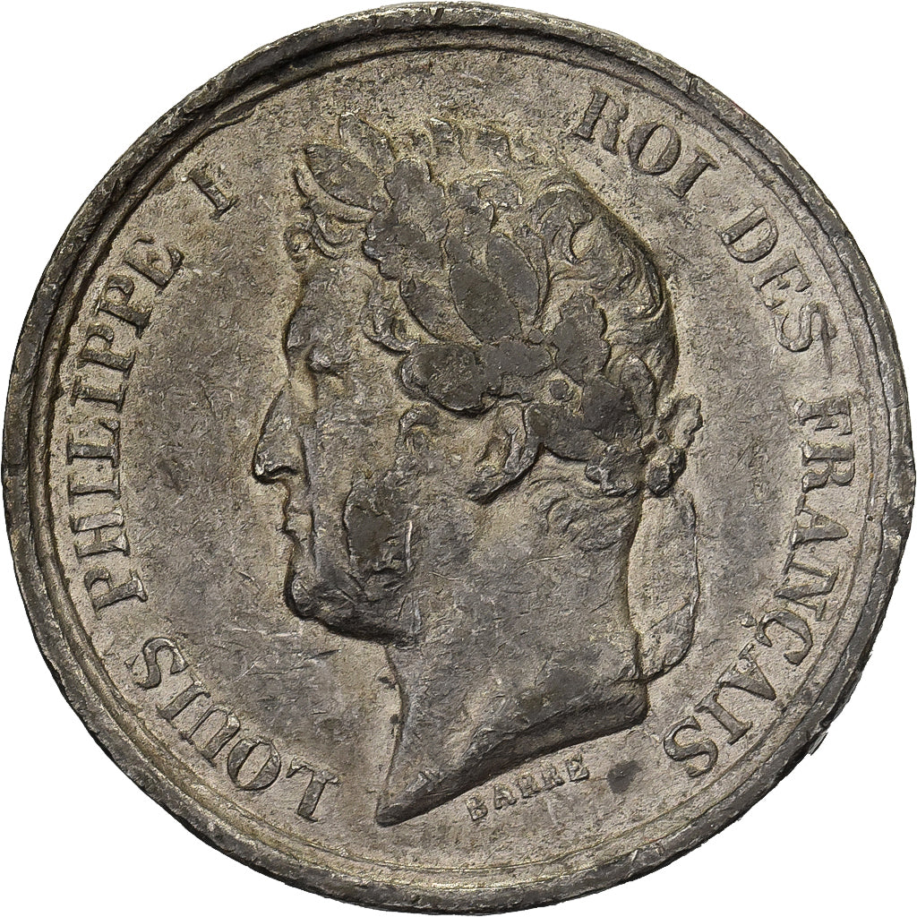 Frankreich, Medaille, Louis Philippe I, Acte de Dévouement, 1845, Zinn, Barre