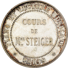 Frankrijk, Medaille, Musique, Cours de Piano, Silvered bronze, PARIS, PR