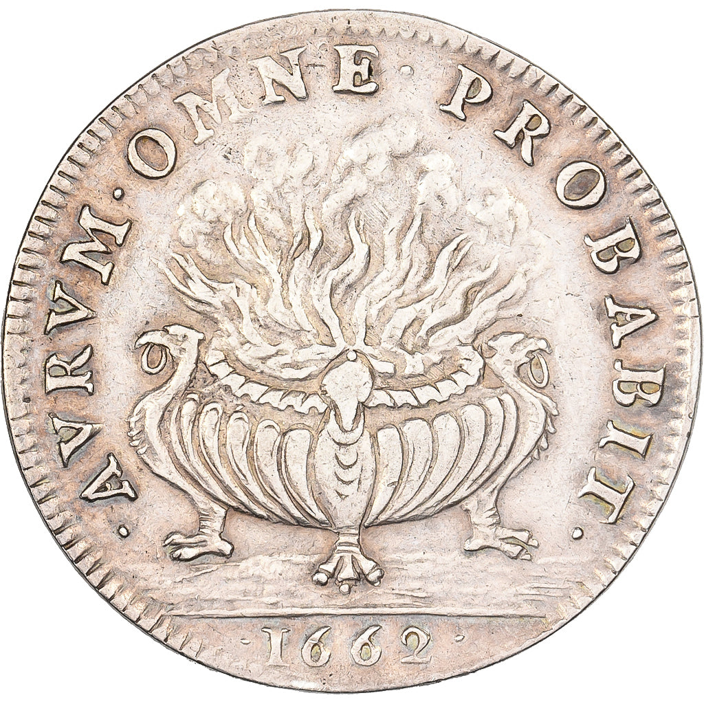 France, Token, Louis XIV, La Chambre de Justice, 1662, Silver, EF(40-45)