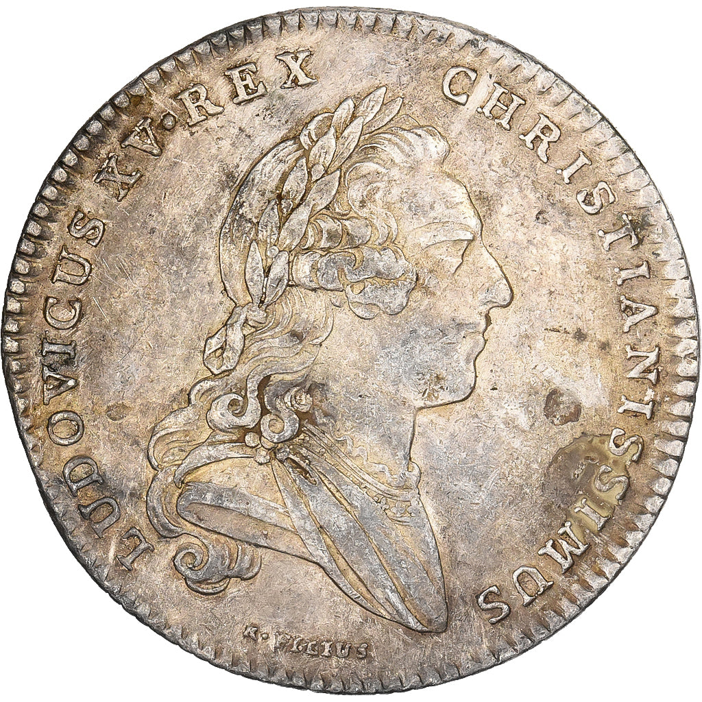 Francja, Token, Ludwik XV, États de Bretagne, Rennes, 1764, Srebro, Röettiers