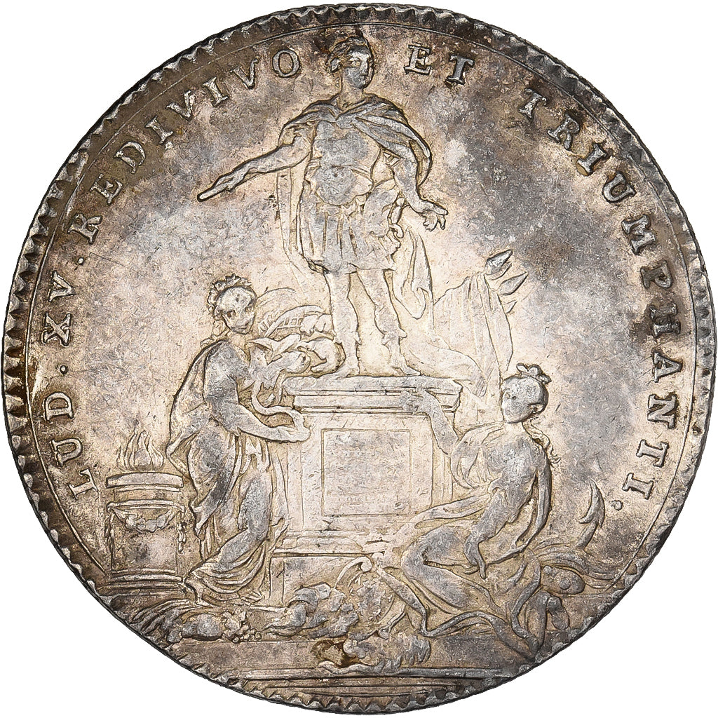 Francia, ficha, Louis XV, États de Bretagne, Rennes, 1754, Argento, BB