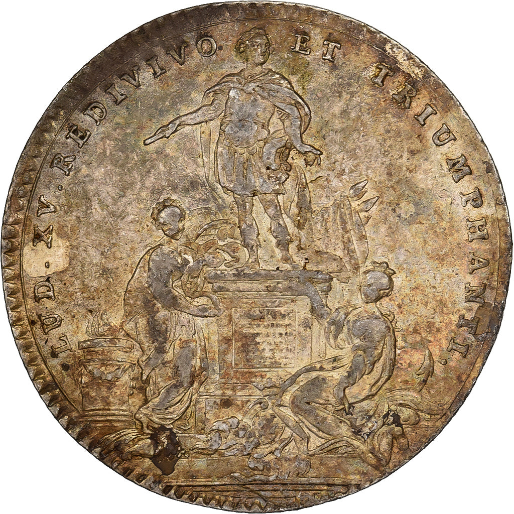 Frankreich, betaalpenning, Louis XV, États de Bretagne, Rennes, 1754, Silber