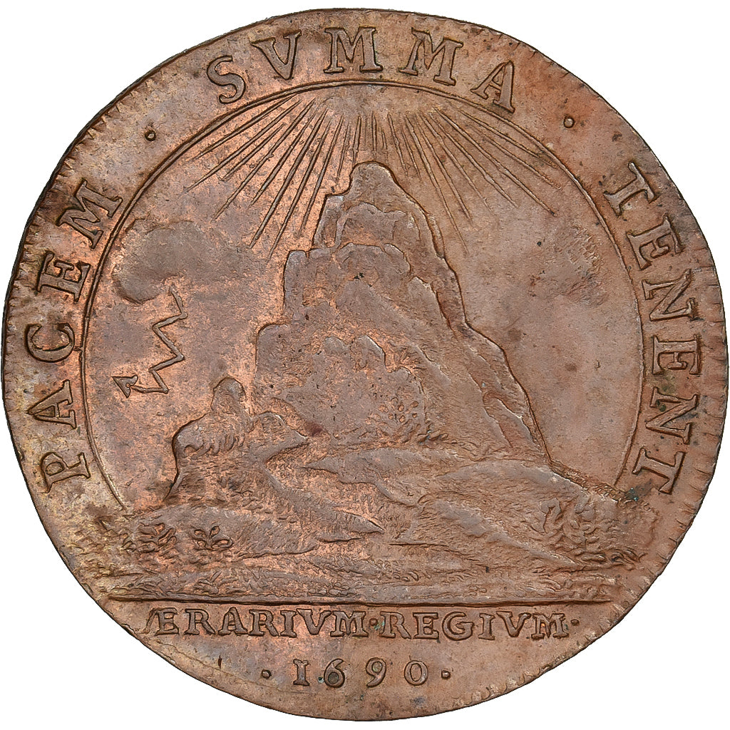 Francia, ficha, Louis XIV, Trésor Royal, 1690, Rame, BB