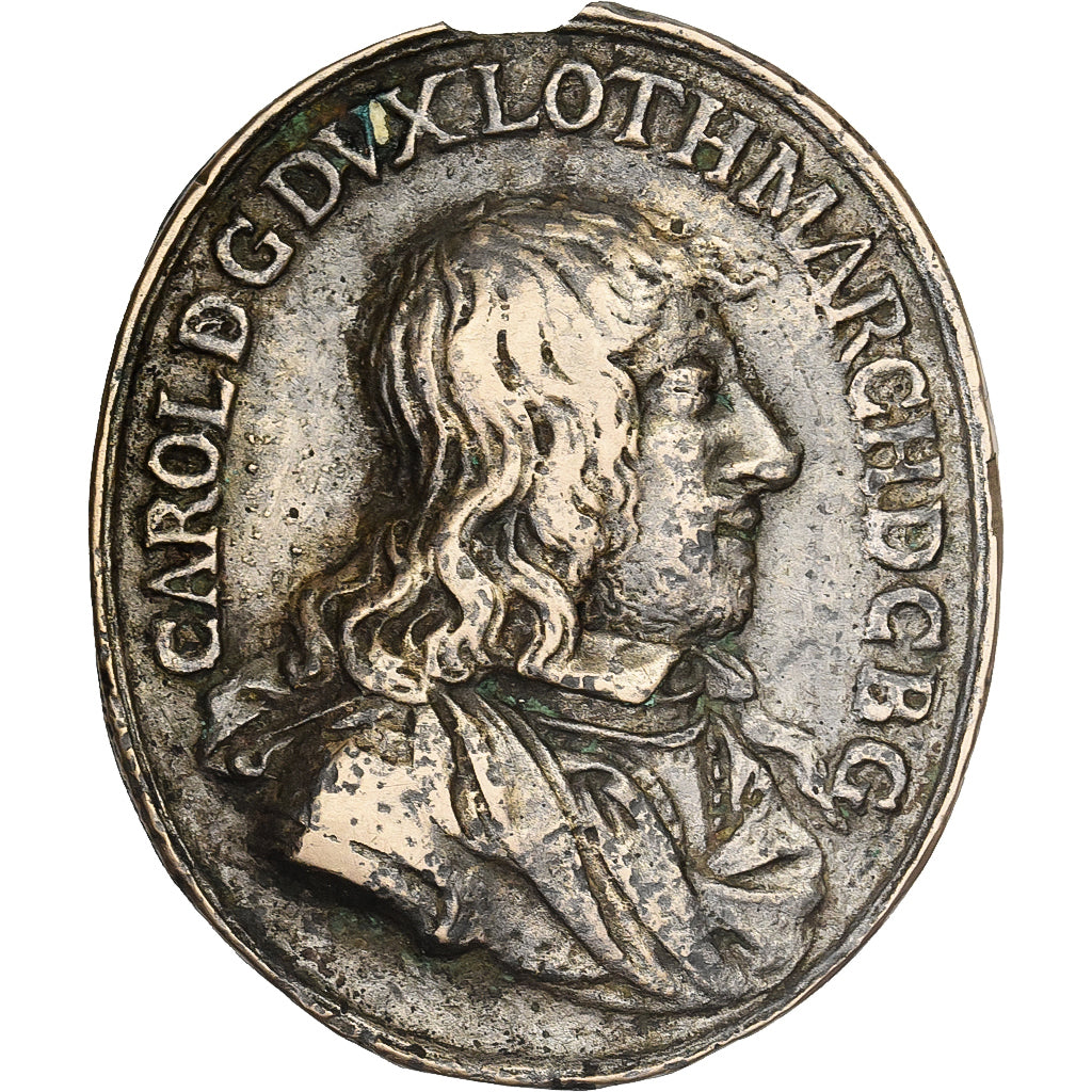 France, Medal, Charles IV de Lorraine, White Metal, VF(30-35)