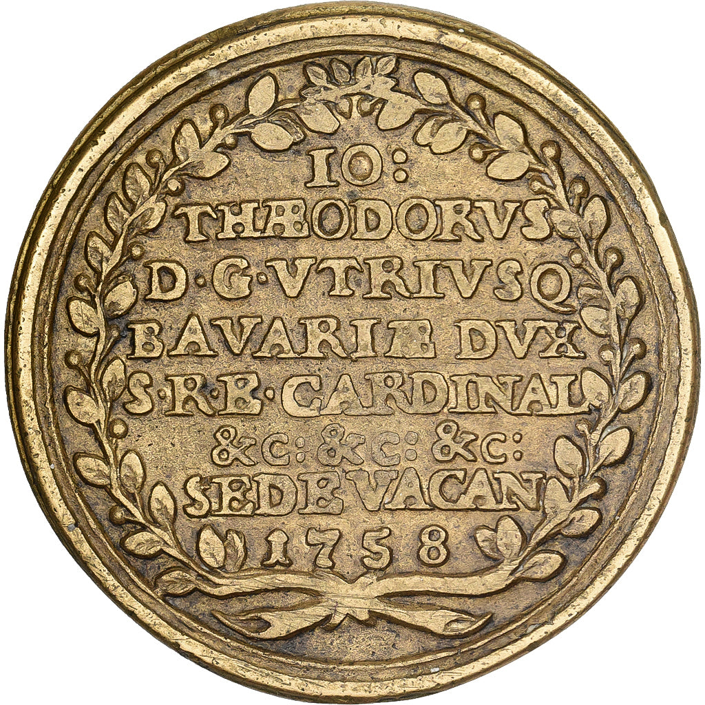 België, Medaille, Jean-Théodore Duc de Bavière, 1758, Tin, ZF