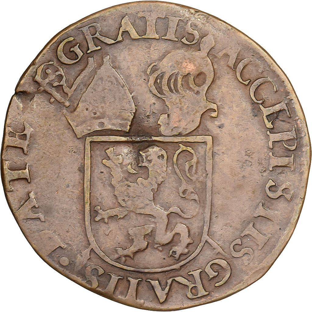 Países Bajos españoles, medalla, ND (1577), Bronce, BC+