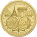 France, Medal, 10ème Anniversaire de l'Euro, 2012, Gold, 14K, MS(65-70)