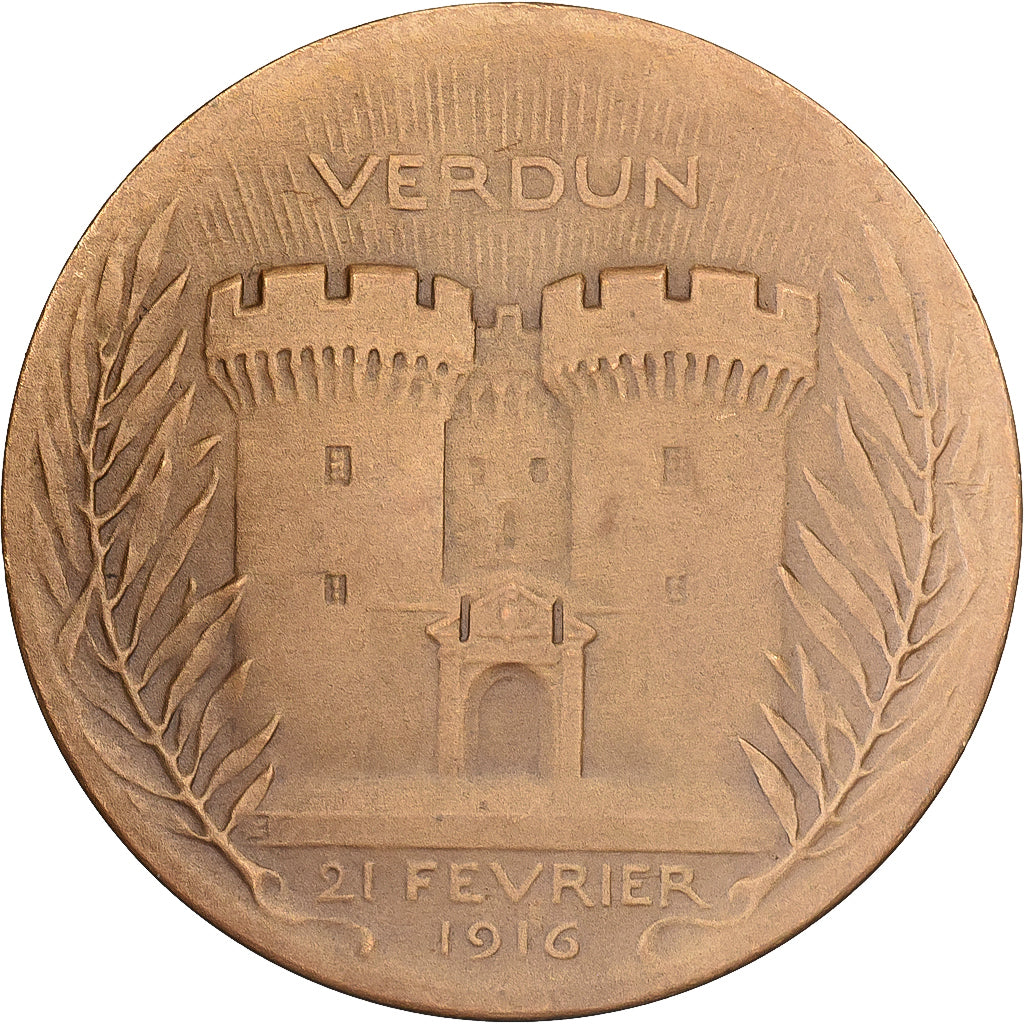 Frankreich, Medaille, Verdun , On ne passe pas, 1916, Bronze, Vernier, VZ