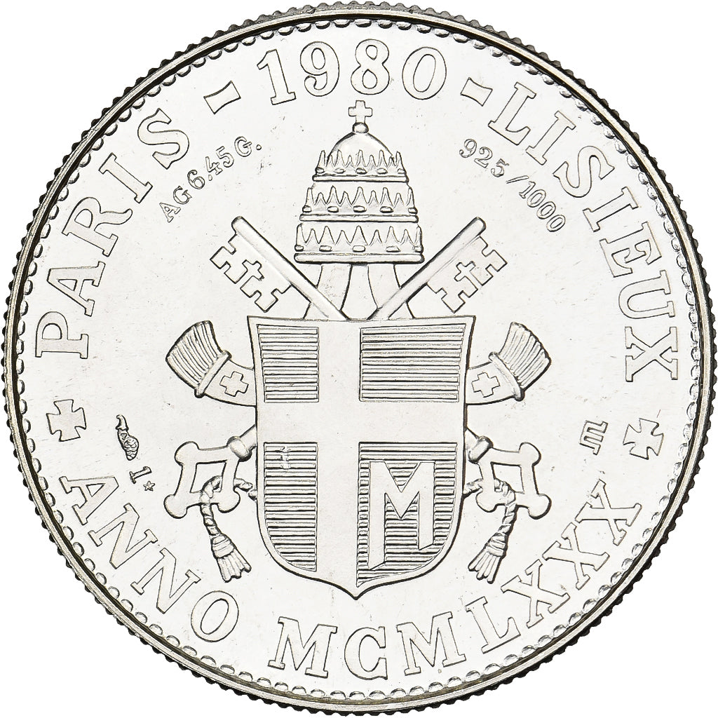 CITTÀ DEL VATICANO, medaglia, Jean-Paul II, Paris-Lisieux, 1980, Argento