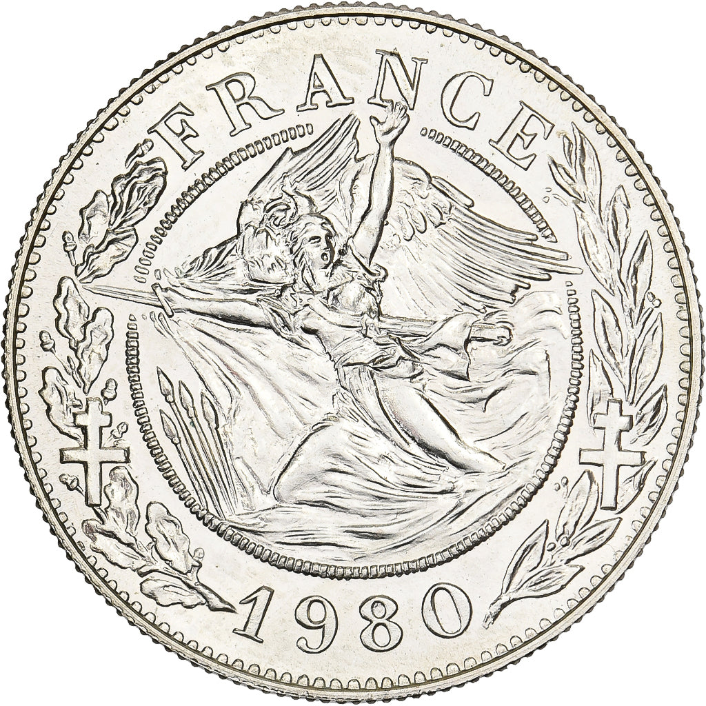 Frankreich, Medaille, Général De Gaulle, 1980, Silber, UNZ