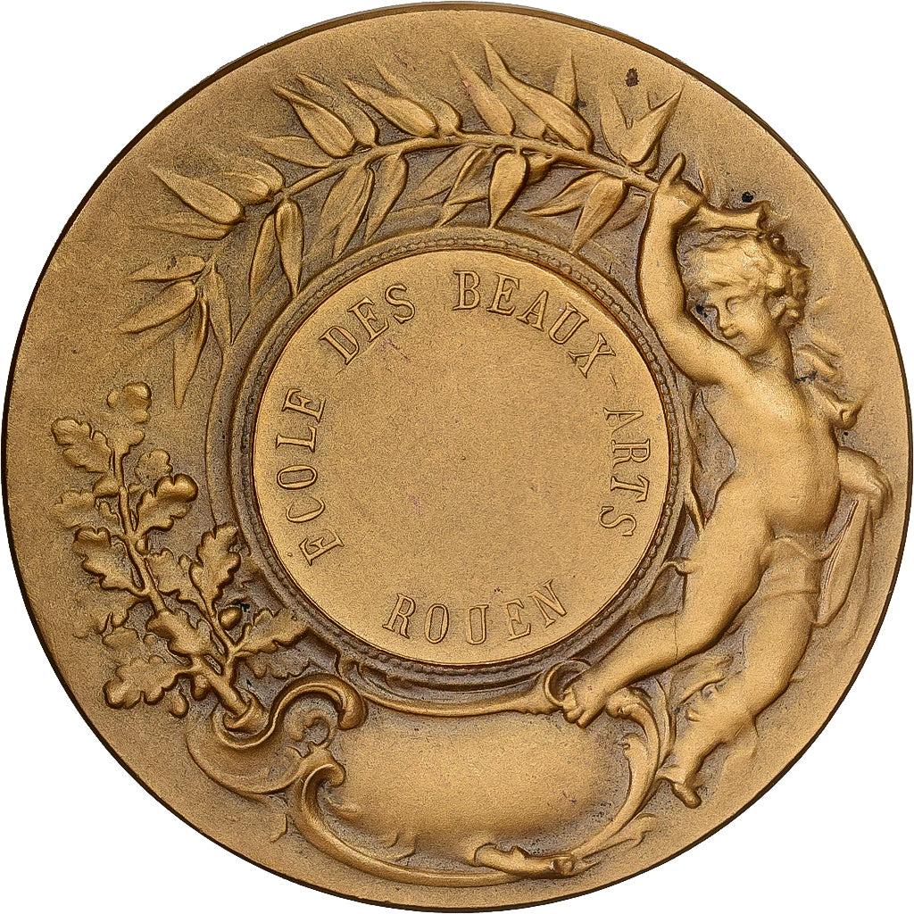Frankreich, Medaille, Ecole des Beaux Arts de Rouen, Bronze, Bottée, VZ